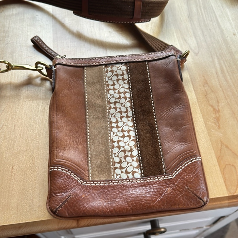 COACH CROSSBODY BROWN LEATHER
